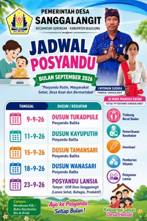 Update Jadwal Posyandu Bulan September 2026